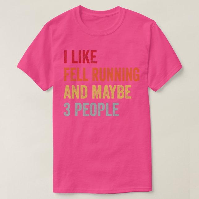 Camiseta Me gusta correr caído Quizás 3 personas (Diseño del anverso)