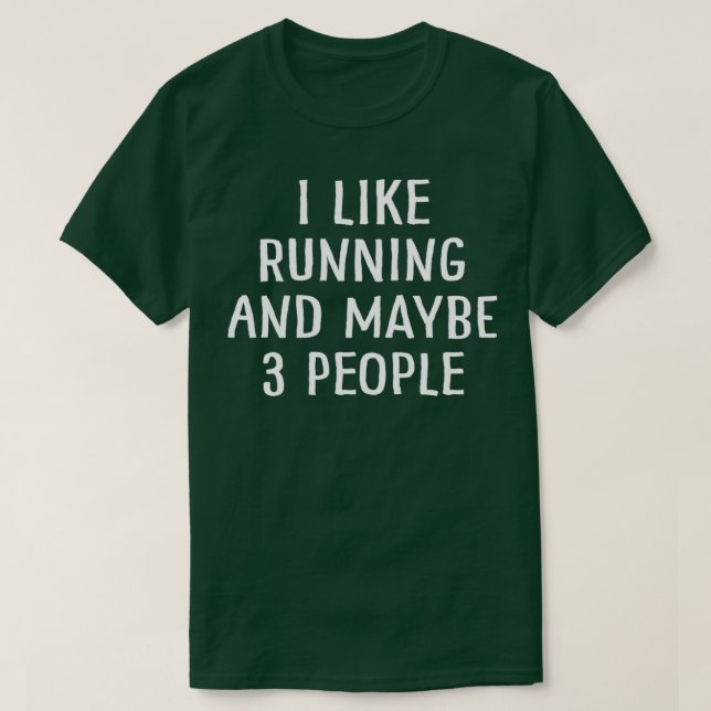 Camiseta Me Gusta Correr Y Quizá 3 Personas (2) (Diseño del anverso)