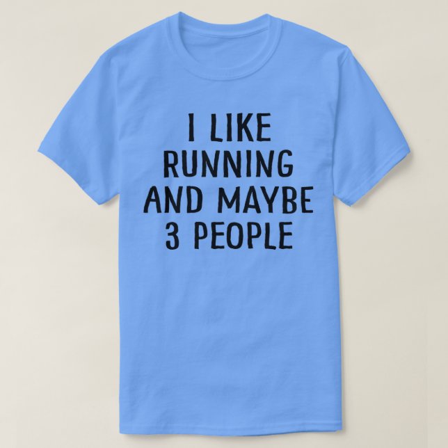 Camiseta Me gusta correr y quizás 3 personas 2 (Diseño del anverso)
