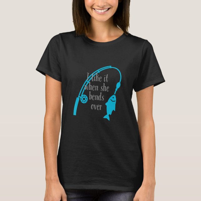 Camiseta Me gusta cuando se dobla sobre Pesca (Anverso)