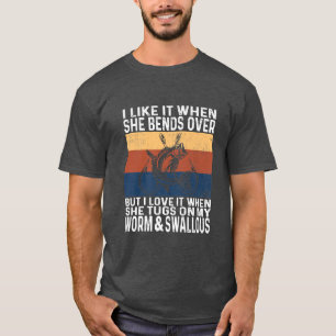 Camiseta Me Gusta Cuando Se Prepara Por El Amante De La Pes