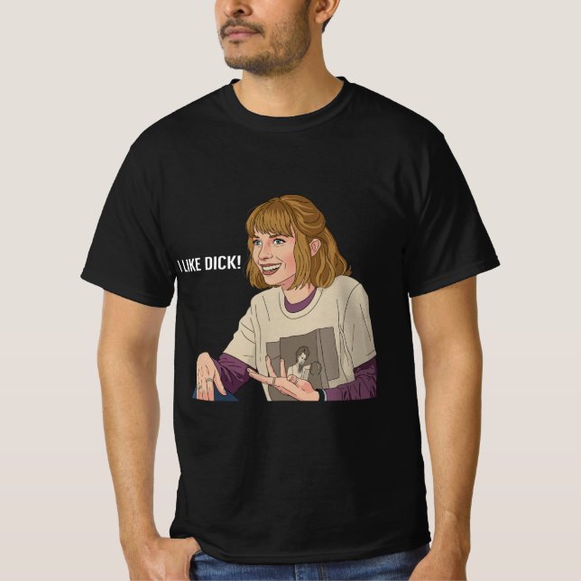 Camiseta Me gusta D Retro 80s Sarcasmo – "¡Me gusta Dick!" (Anverso)