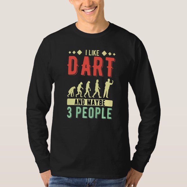 Camiseta Me Gusta Dart Y 3 Dardos De Personas (Anverso)