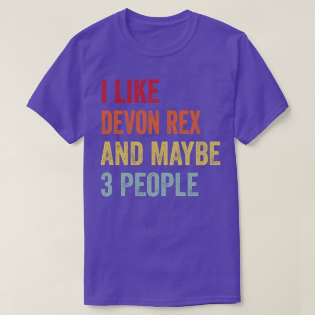 Camiseta Me Gusta Devon Rex Quizá 3 Personas (Diseño del anverso)