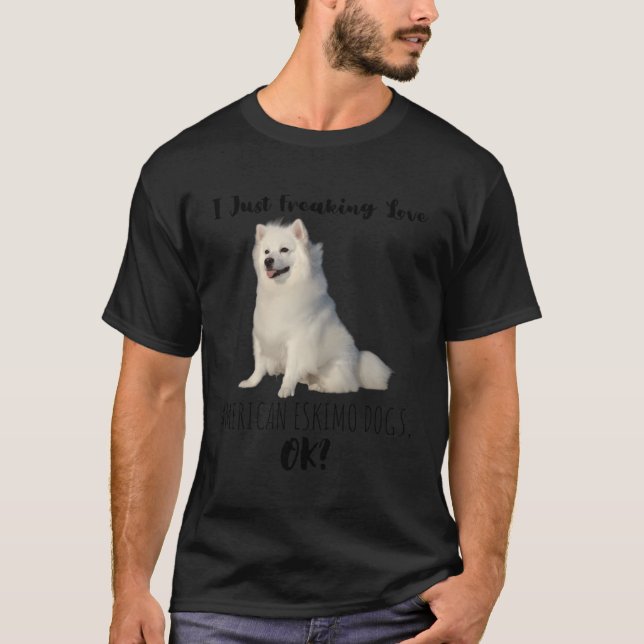 Camiseta Me Gusta El Amor De Los Perros Del Eskimo Estadoun (Anverso)