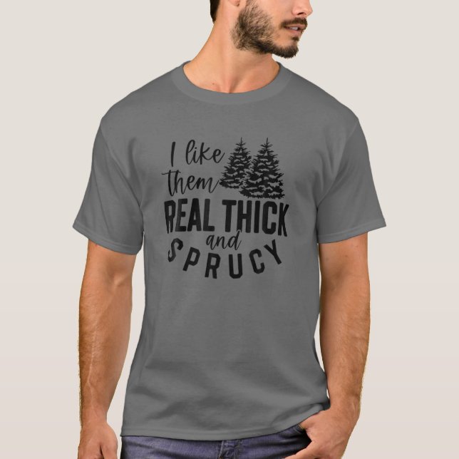 Camiseta Me Gusta El Árbol De Navidad Muy Grueso Y Escurrid (Anverso)