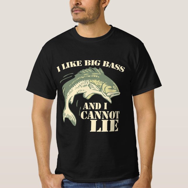 Camiseta Me gusta el bajo grande y no puedo mentir la camis (Anverso)