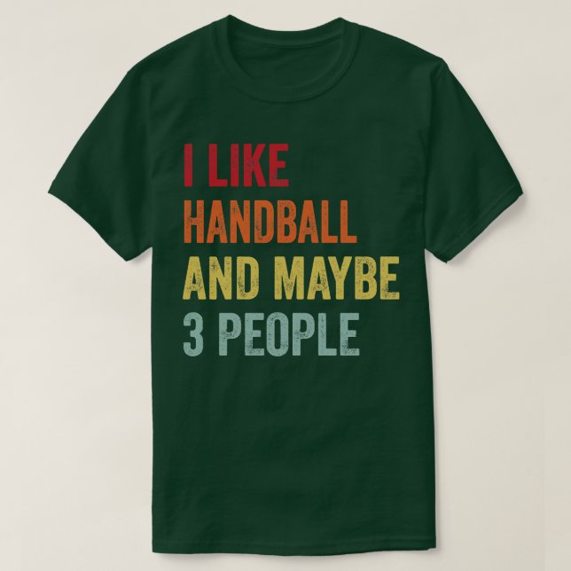 Camiseta Me Gusta El Balonmano Quizá 3 Personas (Diseño del anverso)