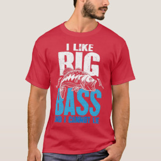 Camiseta Me Gusta El Bass Grande Y No Puedo Mentir Pesca