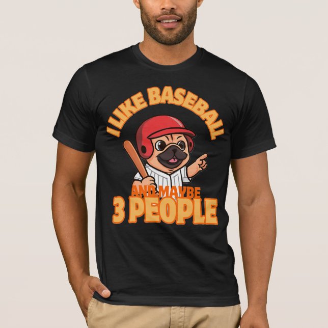 Camiseta Me gusta el béisbol  (Anverso)