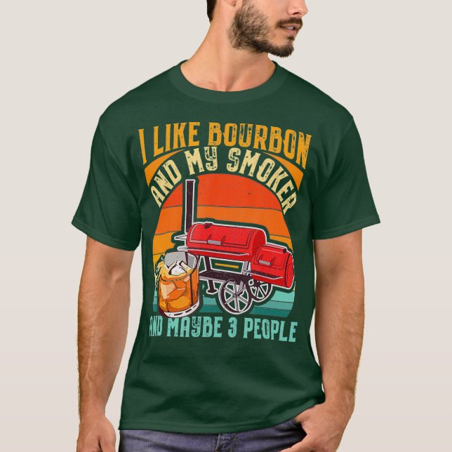 Camiseta Me gusta el borbono y mi parrillada de barbacoa di (Anverso)