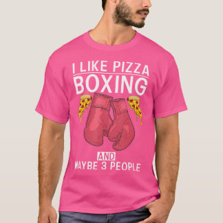 Camiseta Me Gusta El Boxeo De Pizza Y Quizás 3 Personas Luc