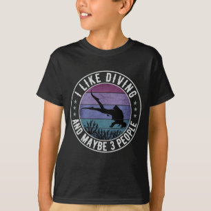 CAMISETA ME GUSTA EL BUCEO Y QUIZÁS 3 PERSONAS REGALO PARA