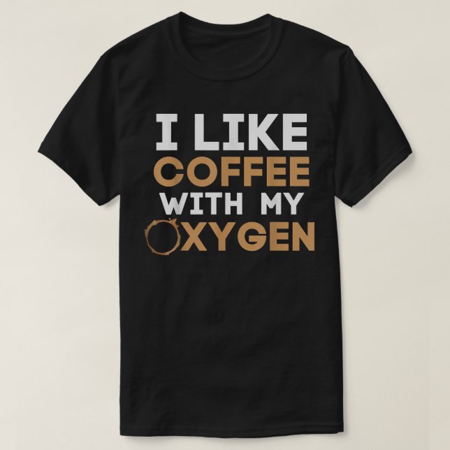 Camiseta Me Gusta El Café Con Mi Amante Del Café Gracioso D (Diseño del anverso)