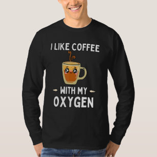 Camiseta Me Gusta El Café Con Mi Amante Del Café Oxígeno