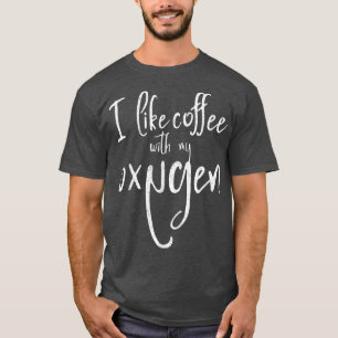 CAMISETA ME GUSTA EL CAFÉ CON MI VINTAJE DE RETRO DE OXÍGEN