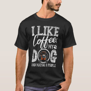 Camiseta Me Gusta El Café Mi Doberman Pinscher Y Quizá 3 Pe