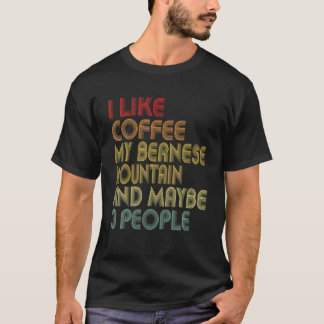 Camiseta Me Gusta El Café Mi Montaña Bernesa Y 3 Personas P