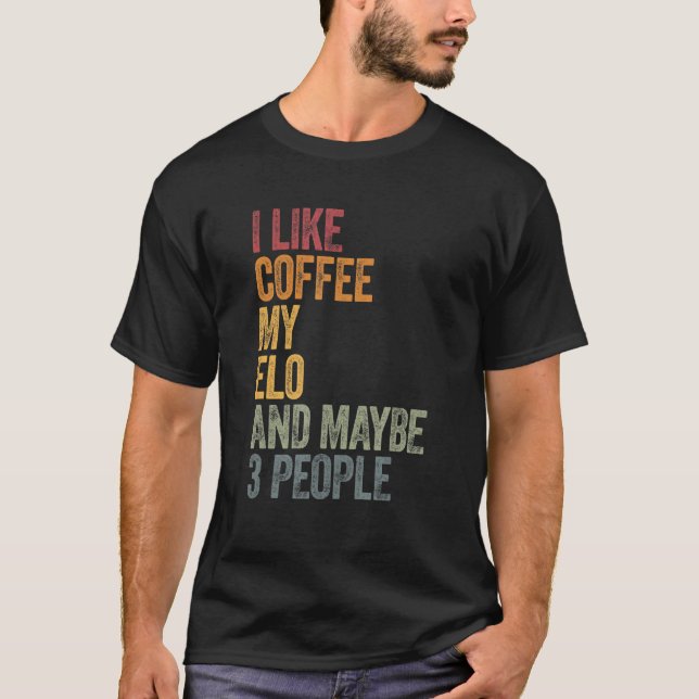Camiseta Me Gusta El Café Mi Ojo Y Quizá 3 Personas (Anverso)