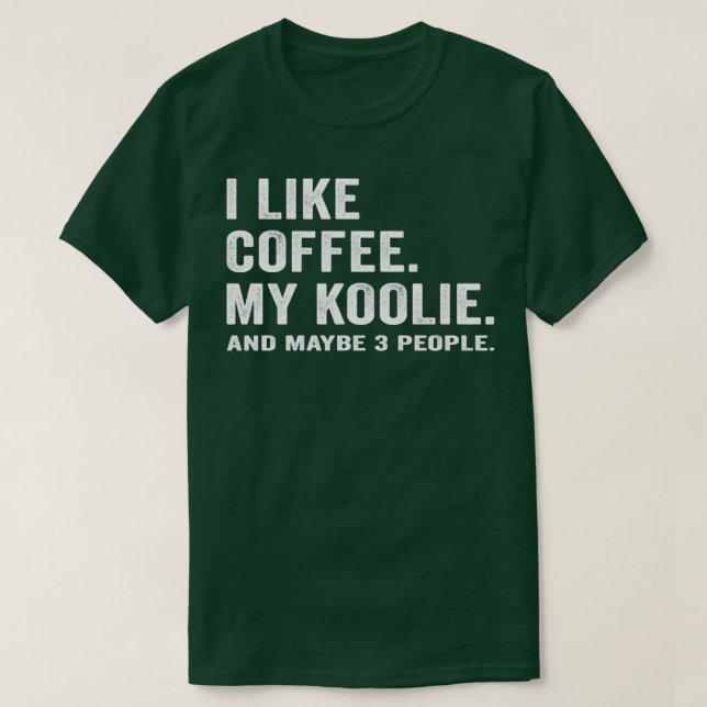 Camiseta Me gusta el café y mi Koolie Dog Lover S (Diseño del anverso)