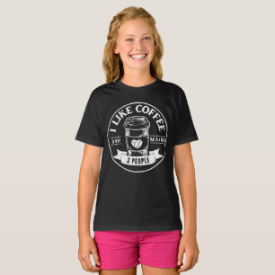 Camiseta Me gusta el café y quizás 3 personas