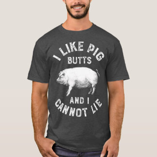 Camiseta Me Gusta El Cerdo Butts BBQ Divertidos Regalos De