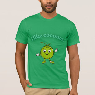 Camiseta Me gusta el coco - Dibujo animado lindo de coco Ca