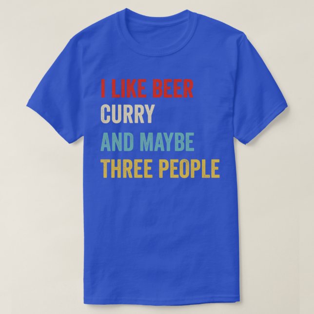 Camiseta Me Gusta El Curry De Cerveza (Diseño del anverso)