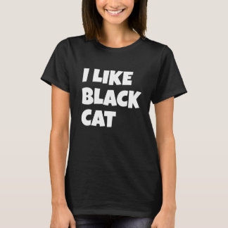 Camiseta Me Gusta El Diseño De Gatos Negros