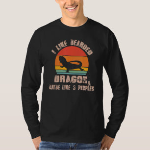 Camiseta Me Gusta El Dragón Con Cabeza Y Quizá Tres Persona