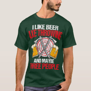 Camiseta Me Gusta El Eco De Cerveza Arrojada Y 3 Personas