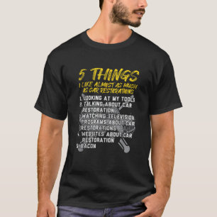 Camiseta Me Gusta El Entusiasta Auto De Restauración De Coc
