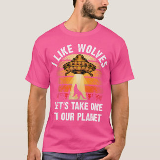 Camiseta Me Gusta El Espacio De Los Lobos El Espacio Alien 