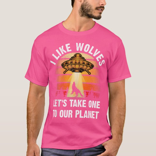 Camiseta Me Gusta El Espacio De Los Lobos El Espacio Alien  (Anverso)