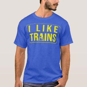 Camiseta Me Gusta El Ferrocarril De Tren Para Amantes Del T