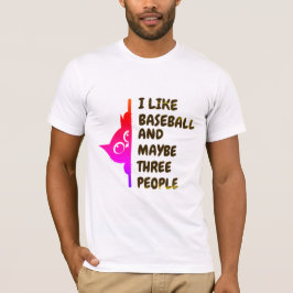 Camiseta Me gusta el gato que espía el béisbol