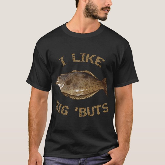 Camiseta Me Gusta El Gran Halibut Pescador (Anverso)