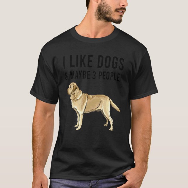 Camiseta Me Gusta El Labrador Amarillo Recuperar Perros Y Q (Anverso)