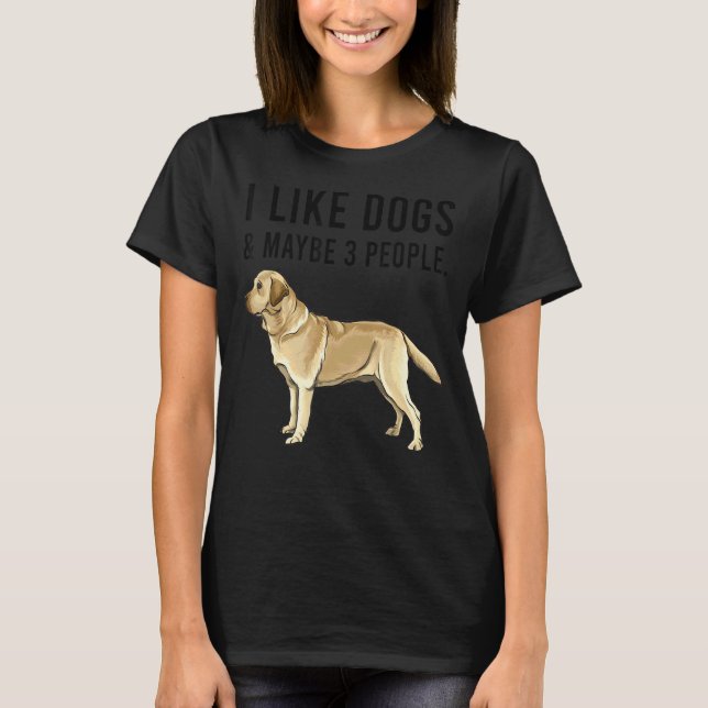 Camiseta Me Gusta El Labrador Amarillo Recuperar Perros Y Q (Anverso)