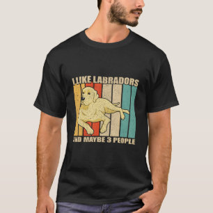 Camiseta Me Gusta El Labrador Amarillo Y Quizá 3 Personas V