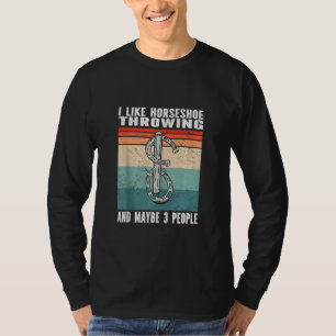 Camiseta Me Gusta El Lanzamiento De Herradura Y 3 Personas 