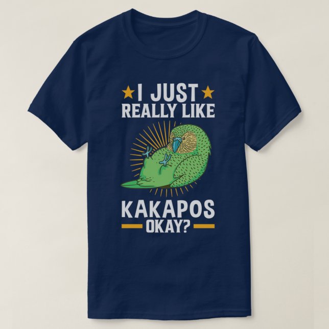 Camiseta Me gusta el loro sin nombre Kakapo (Diseño del anverso)
