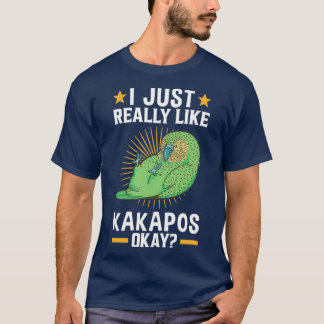 Camiseta Me gusta el loro sin nombre Kakapo