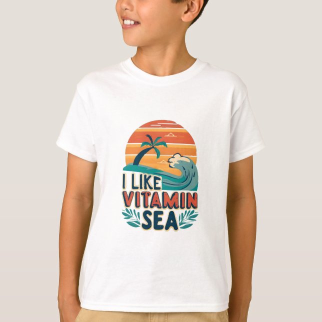 Camiseta Me Gusta El Mar De La Vitamina, Los Vasos Del Mar, (Anverso)