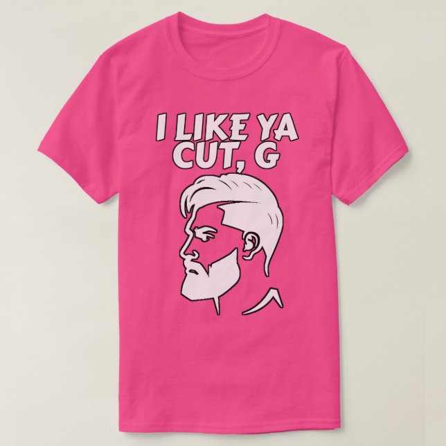 Camiseta Me Gusta El Meme De Corte De Barber (Diseño del anverso)