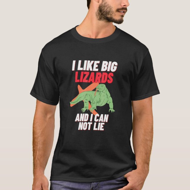 Camiseta Me Gusta El Monitor De Grandes Lizards Tegu Komodo (Anverso)