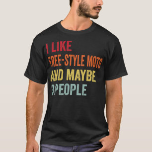 Camiseta Me Gusta El Moto De Estilo Libre Tal Vez 3 Persona