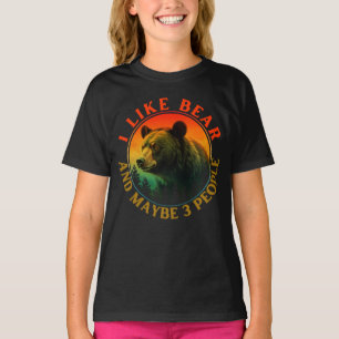 Camiseta Me gusta el oso y quizás 3 personas
