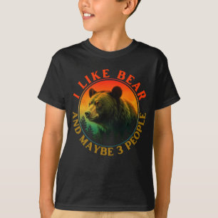 Camiseta Me gusta el oso y quizás 3 personas