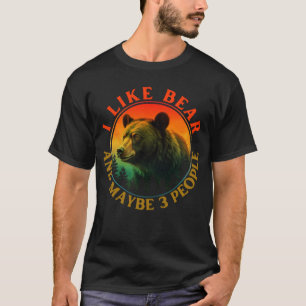 Camiseta Me gusta el oso y quizás 3 personas